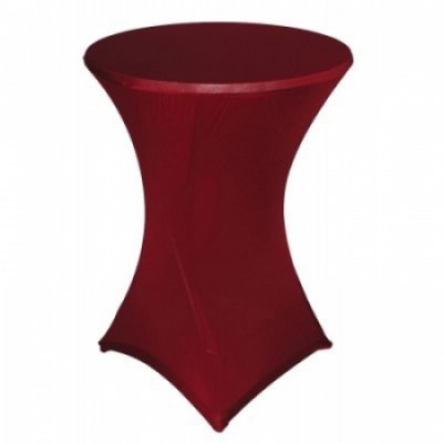 Huren: Statafelhoes stretch kleur bordeaux rood 