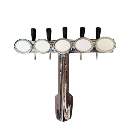 Occasion - Tapzuil 5 kraans chroom met spoelkruis 