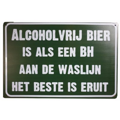 Alcoholvrij Bier als een BH reclamebord