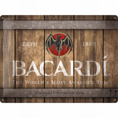 Bacardi pubbord relief 40x30 cm