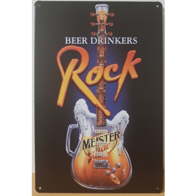 Beer drinkers rock reclamebord
