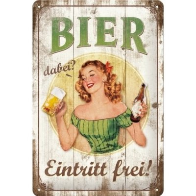 Bier eintritt frei reclamebord