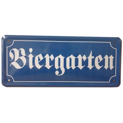 Biergarten klein reclamebord