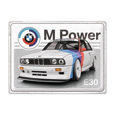 BMW M Power E30 reclamebord