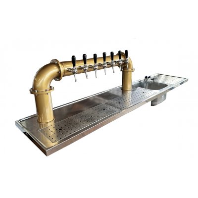 Occasion - Spoeltapblad 2500x500 mm Bak rechts met Brugzuil 7 kraans