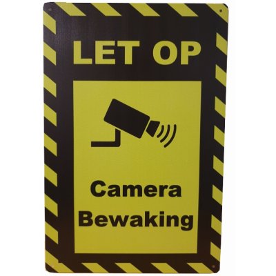 Camera Bewaking let op reclamebord