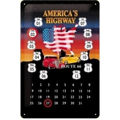 America's highway route 66 reclamebord