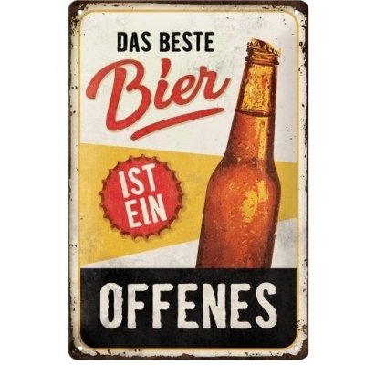 Das beste bier ist ein offenes reclamebord
