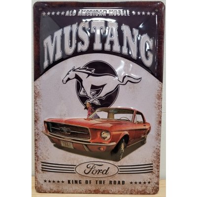 Ford Mustang, all american muscle reclamebord