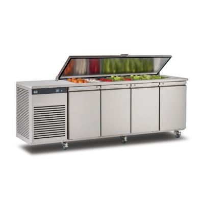 Foster EcoPro G2 1/4 koelwerkbank met saladette-optie en afsluitbare deksel