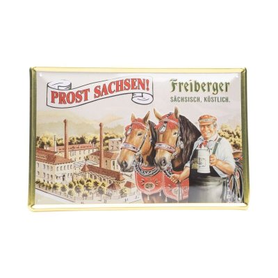 Freiberger bier prost sachsen reclamebord