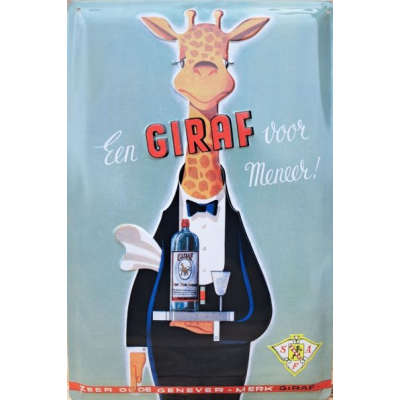 Een Giraf reclamebord