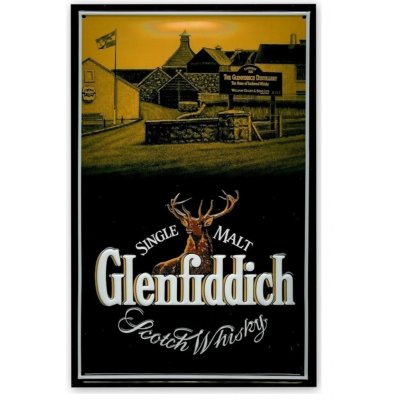 Glenfiddich single malt reclamebord