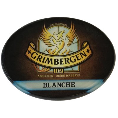 Occasion - Ovale taplens Grimbergen blanche plat 