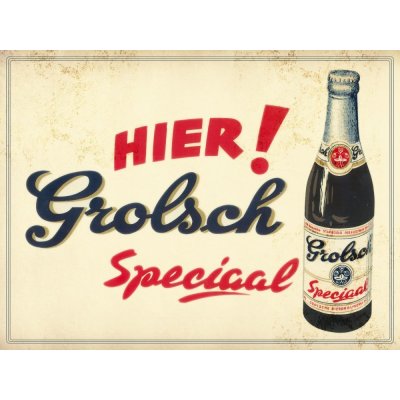 Grolsch speciaal reclamebord reliëf