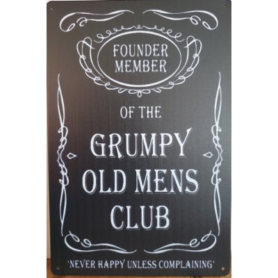 Grumpy old mens club reclamebord