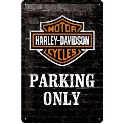 Harley-Davidson parking only reclamebord