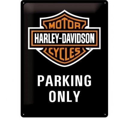 Harley-davidson reclamebord parking only