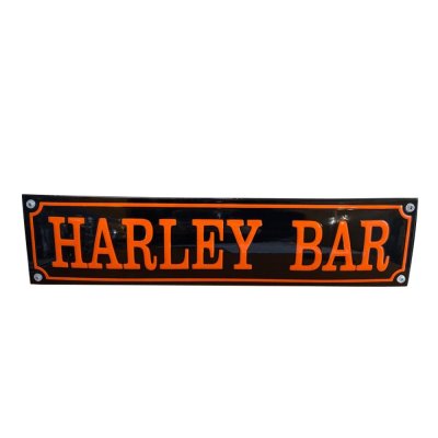 Emaille reclamebord: Harley Bar