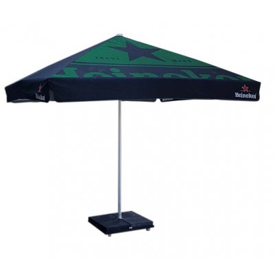 Te huur: Heineken parasol met voet