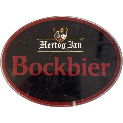 Occasion - Ovale taplens Hertog Jan bockbier plat 