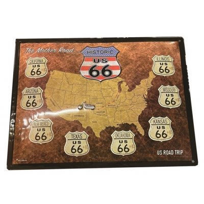 Historic US 66 reclamebord