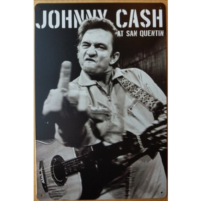 Johnny cash at san quentin reclamebord