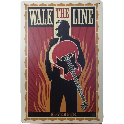 Johnny Cash walk the line reclamebord