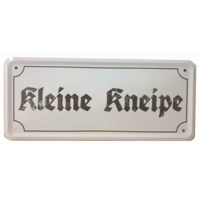 Kleine kneipe reclamebord relief