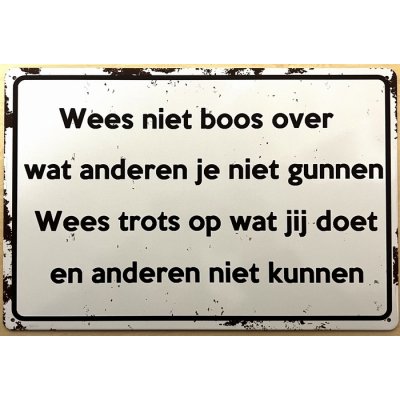 Reclamebord: Wees niet boos 