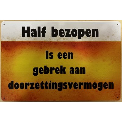 Half bezopen reclamebord