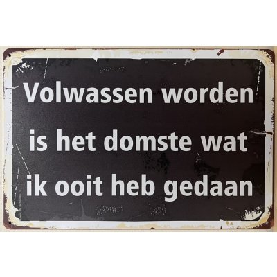 Volwassen worden is reclamebord