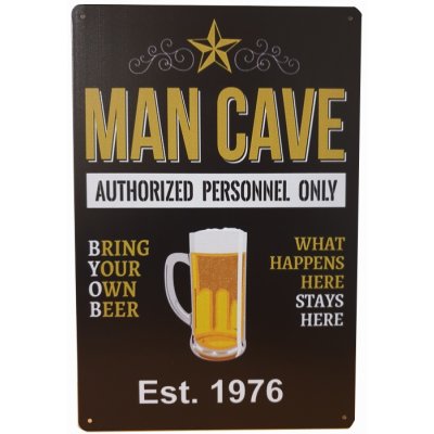 Man Cave est 1976 reclamebord