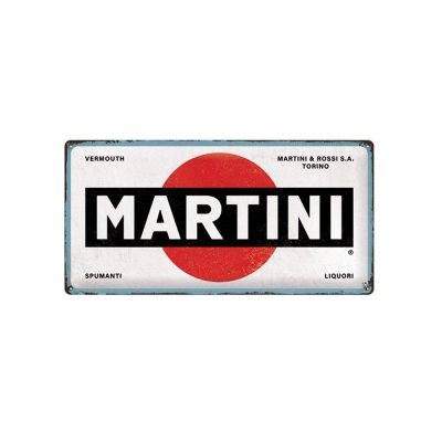 Martini reclamebord relief