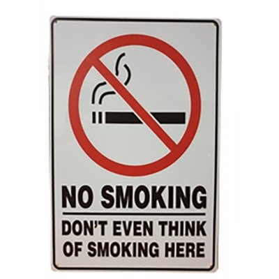 No smoking reclamebord