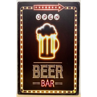 Open beer Bar reclamebord