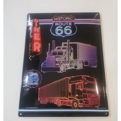 Route 66 trucks reclamebord 