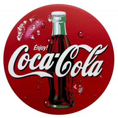 Rond reclamebord Coca-Cola