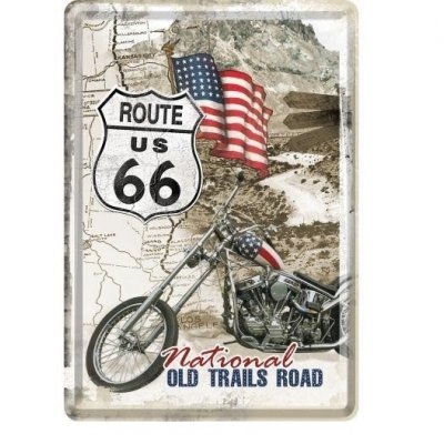 Route 66 reclamebord national old trails road