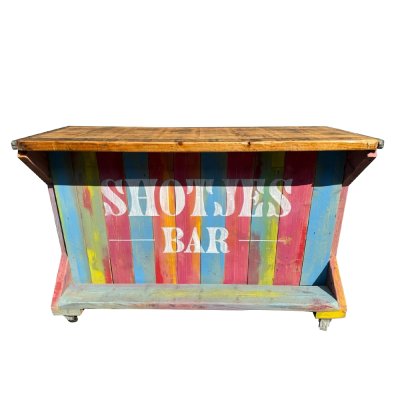 Shotjes voorzetbar hout