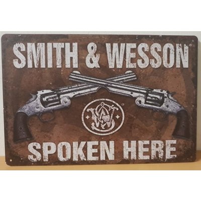 Smith & wesson spoken here reclamebord