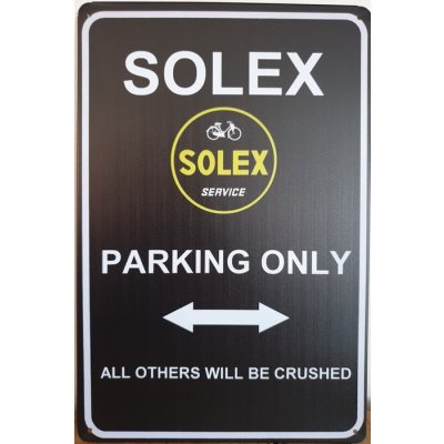 Solex parking only reclamebord