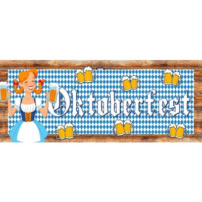 Spandoek geschikt voor voorzetbuffet - Oktoberfest motief