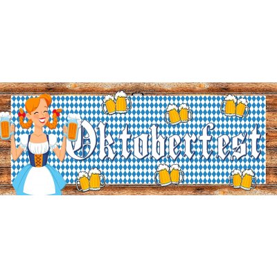 Spandoek geschikt voor voorzetbuffet - Oktoberfest motief