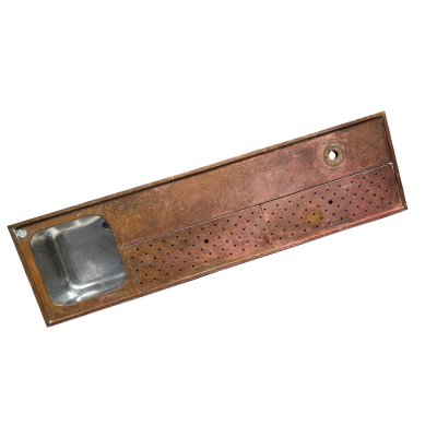Uniek koperen occasion Spoeltapblad