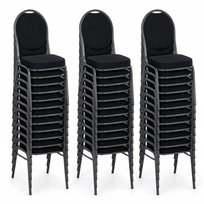 Stackchair stoel zwart (stapelstoel)
