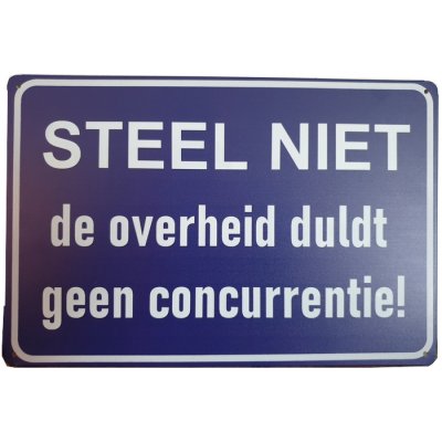 Steel niet reclamebord