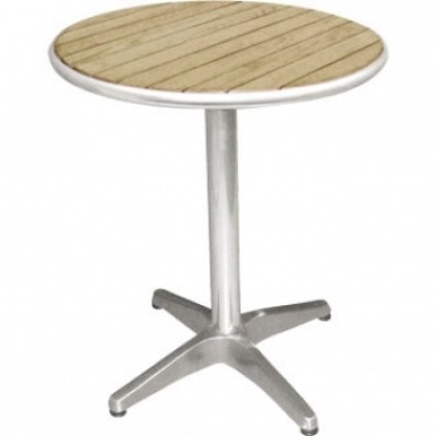 Ronde tafel met essenhouten blad