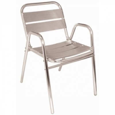 Vooroordeel Vet Zelden Aluminium terrasstoel met armleuning (per 4) – Scherp geprijsd bij Horeca  J&P