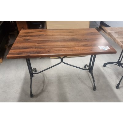 Showroommodel tafel 110x70 met gietijzer onderstel